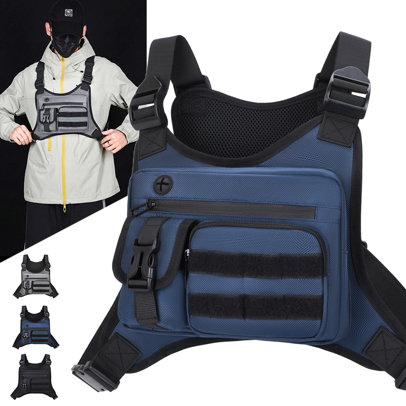 Cycling Gear Storage - Тактическая нагрудная сумка-жилет для мужчин, водонепроницаемая,