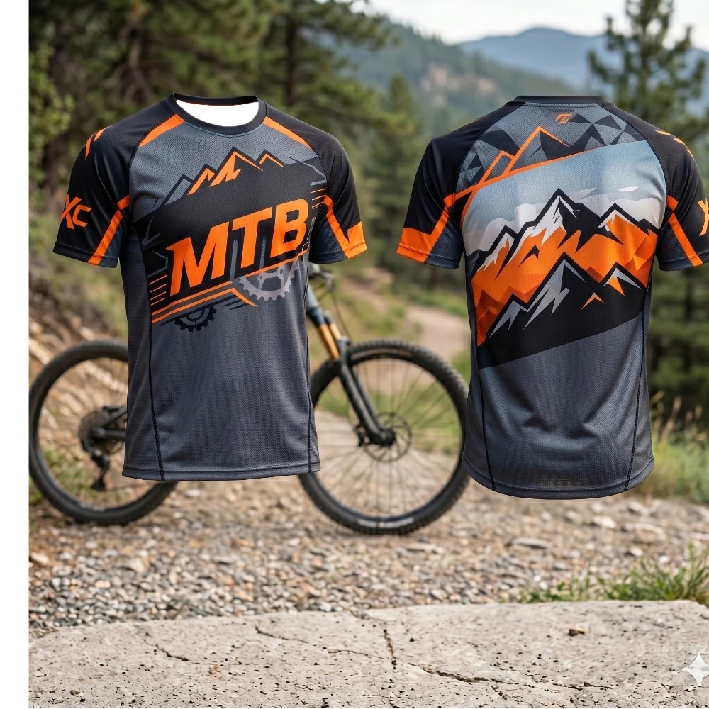 Xc Cycling Gear - Мужская быстросохнущая футболка с принтом Mountain