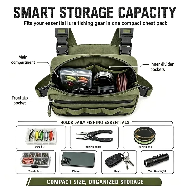 Cycling Gear Storage - Карманная сумка для рыболовных принадлежностей: быстрый