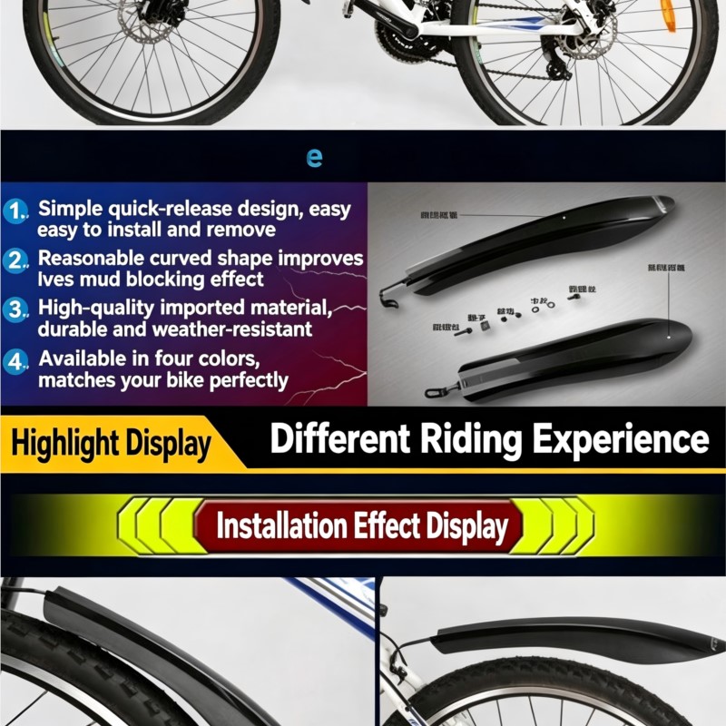 Универсальный быстросъемный ко – обзор и цена Bike Fender Set